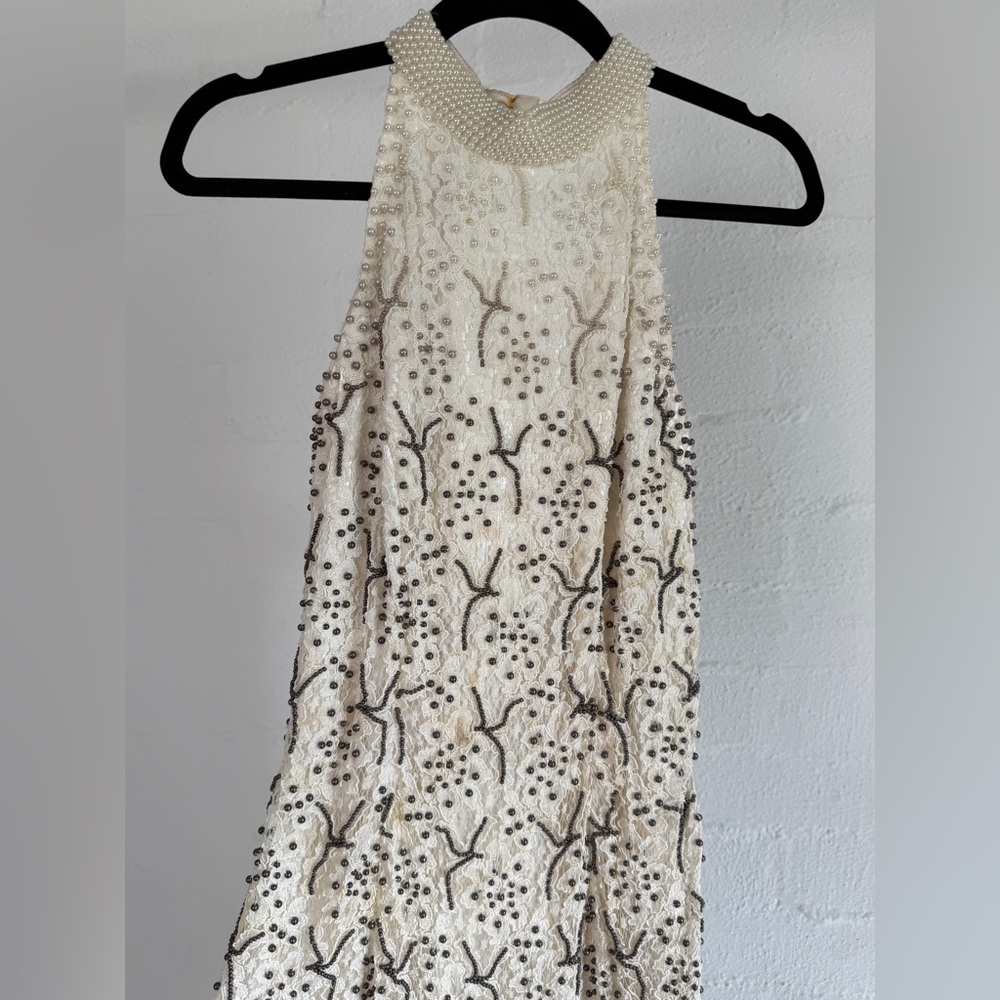 Vintage St Tropez Beaded Halter Dress